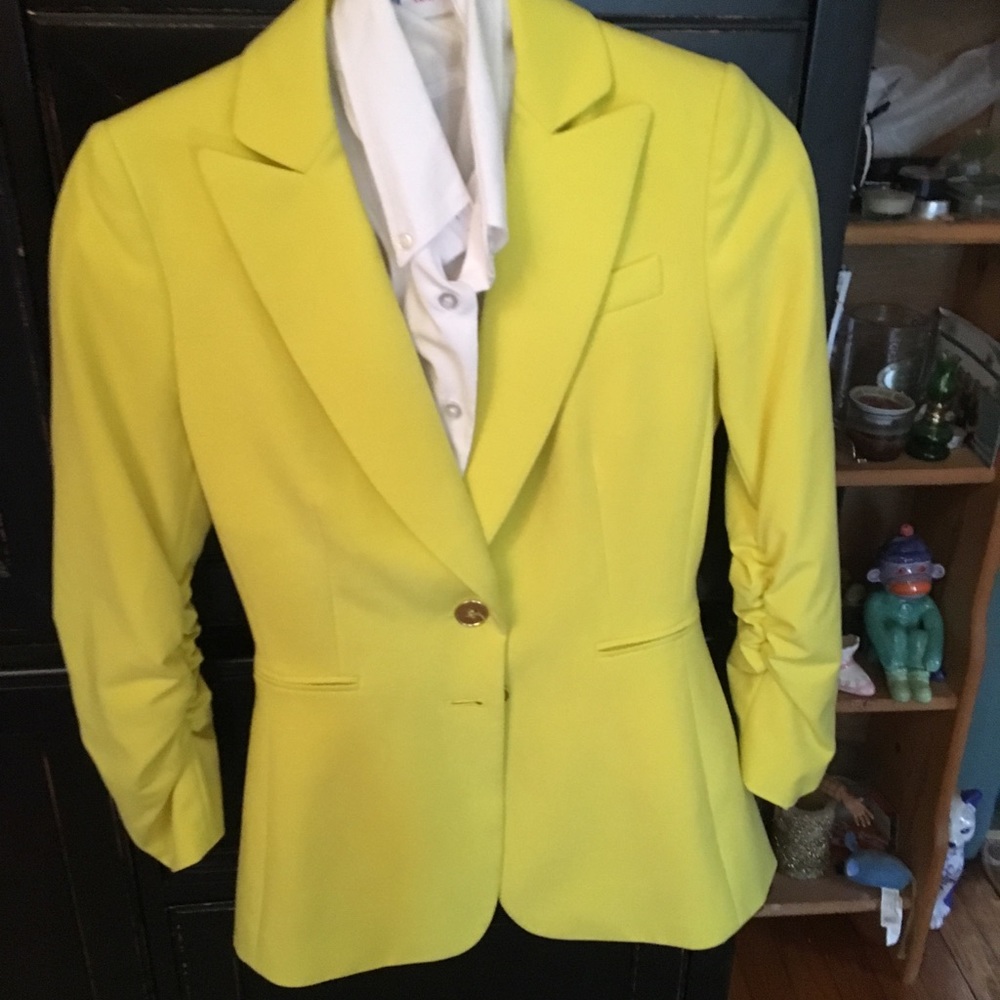 Bright yellow blazer